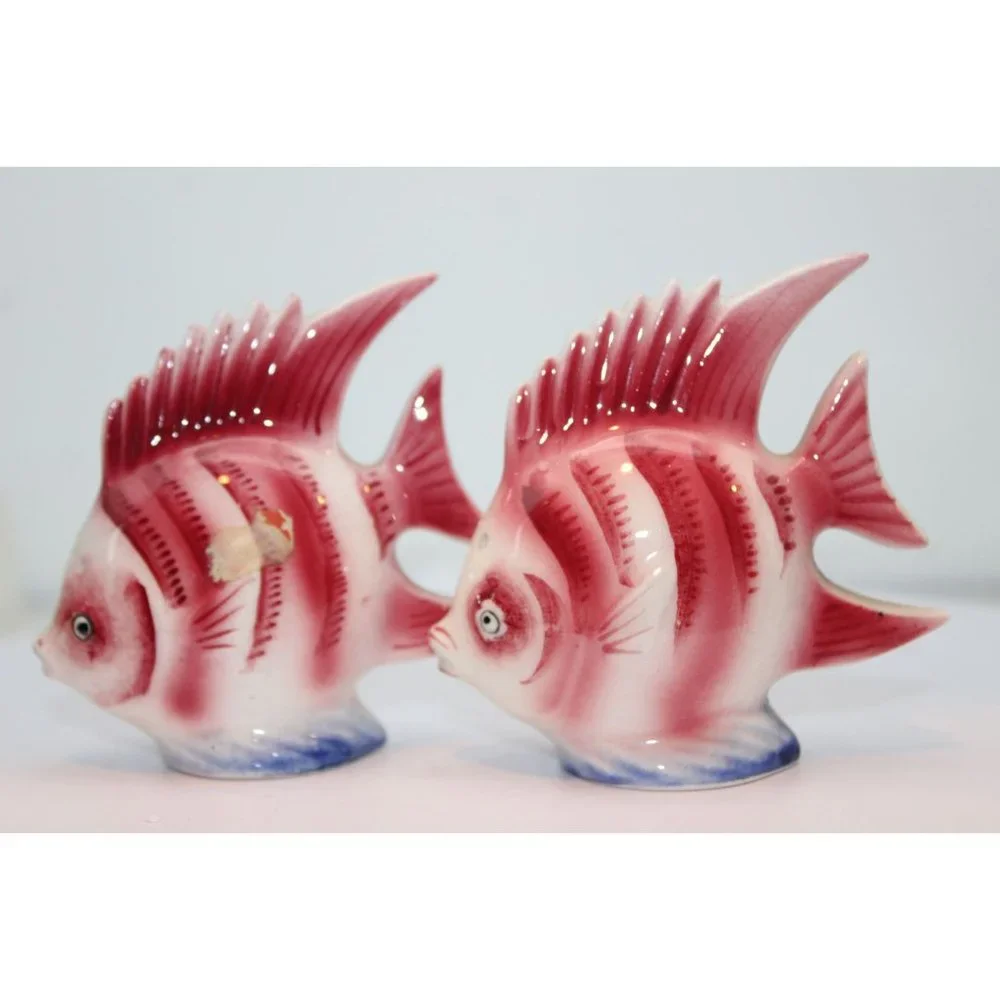 Salt & Pepper Shakers - Pink Angelfish pair